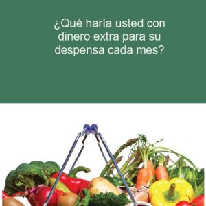 Green background with NC State Extension logo and a basket graphic; below is a shopping basket filled with vegetables on white.