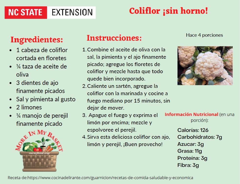 Recipe Referral Cards in Spanish