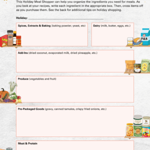Holiday Meal Shopper Activity